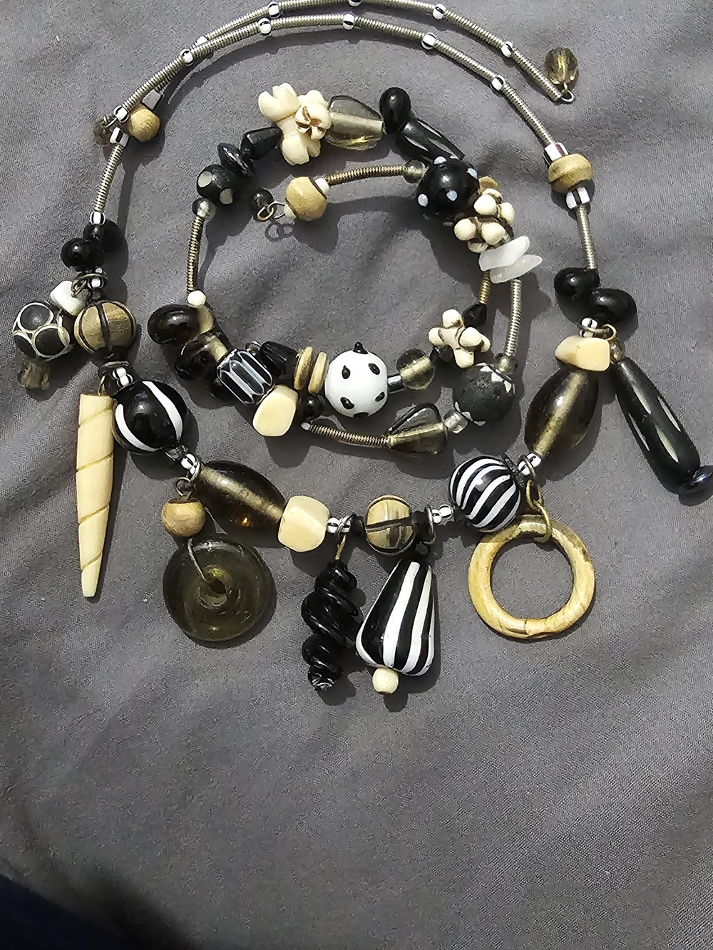 Artisan Vintage Glass And Wood  Set